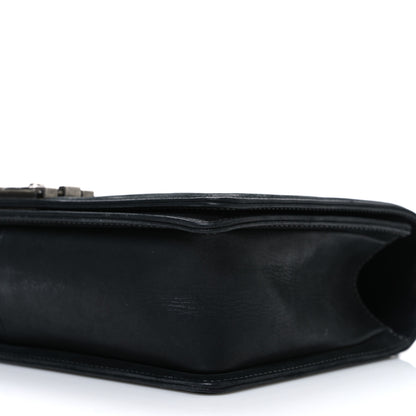 Chanel Suede Calfskin Quilted New Medium Boy Flap Black 10 of 11