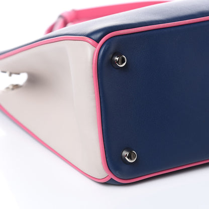 Christian Dior Smooth Calfskin Medium Tri-Color Diorissimo Bag Navy Pink 9 of 11