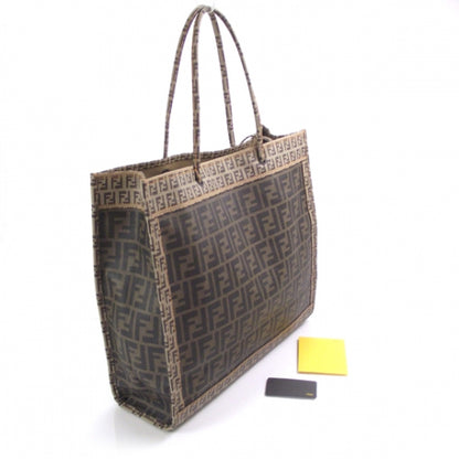 Fendi Zucca Spalmati Large Shopping Tote Tobacco 3 of 11
