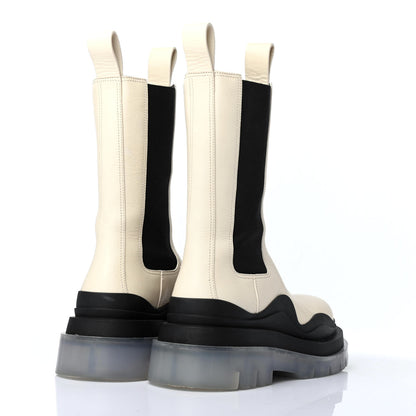 Bottega Veneta Calfskin The Tire Chelsea Boots 36 Wax Black Transparent 3 of 4