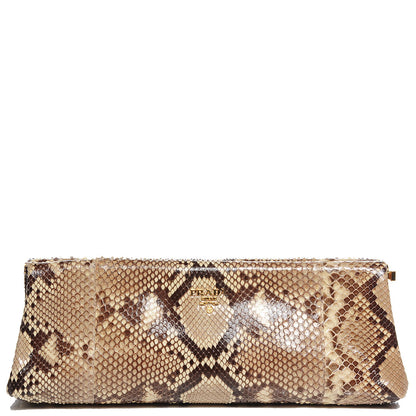 Prada Python Clutch Stone 1 of 11