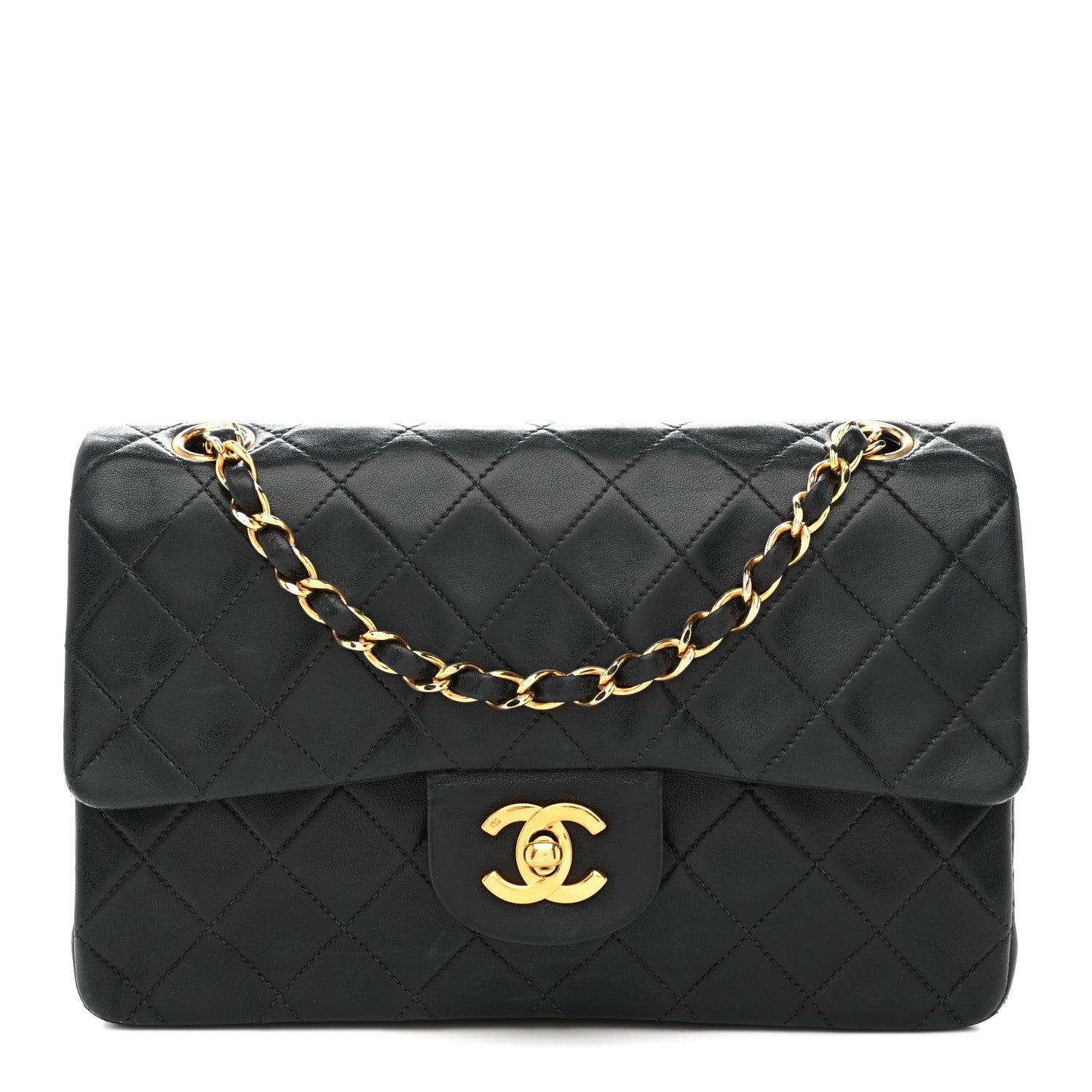 Chanel Lambskin Quilted Small Double Flap Black 1 of 16