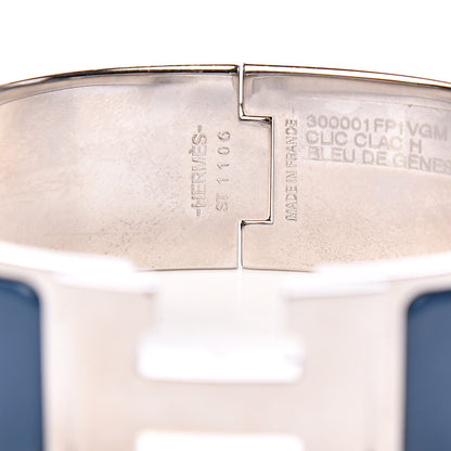 Hermes Narrow Enamel Clic Clac H Bracelet GM Bleu De Genes 4 of 4