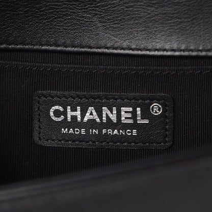 Chanel Calfskin Quilted Medium Boy Flap So Black 6 of 7