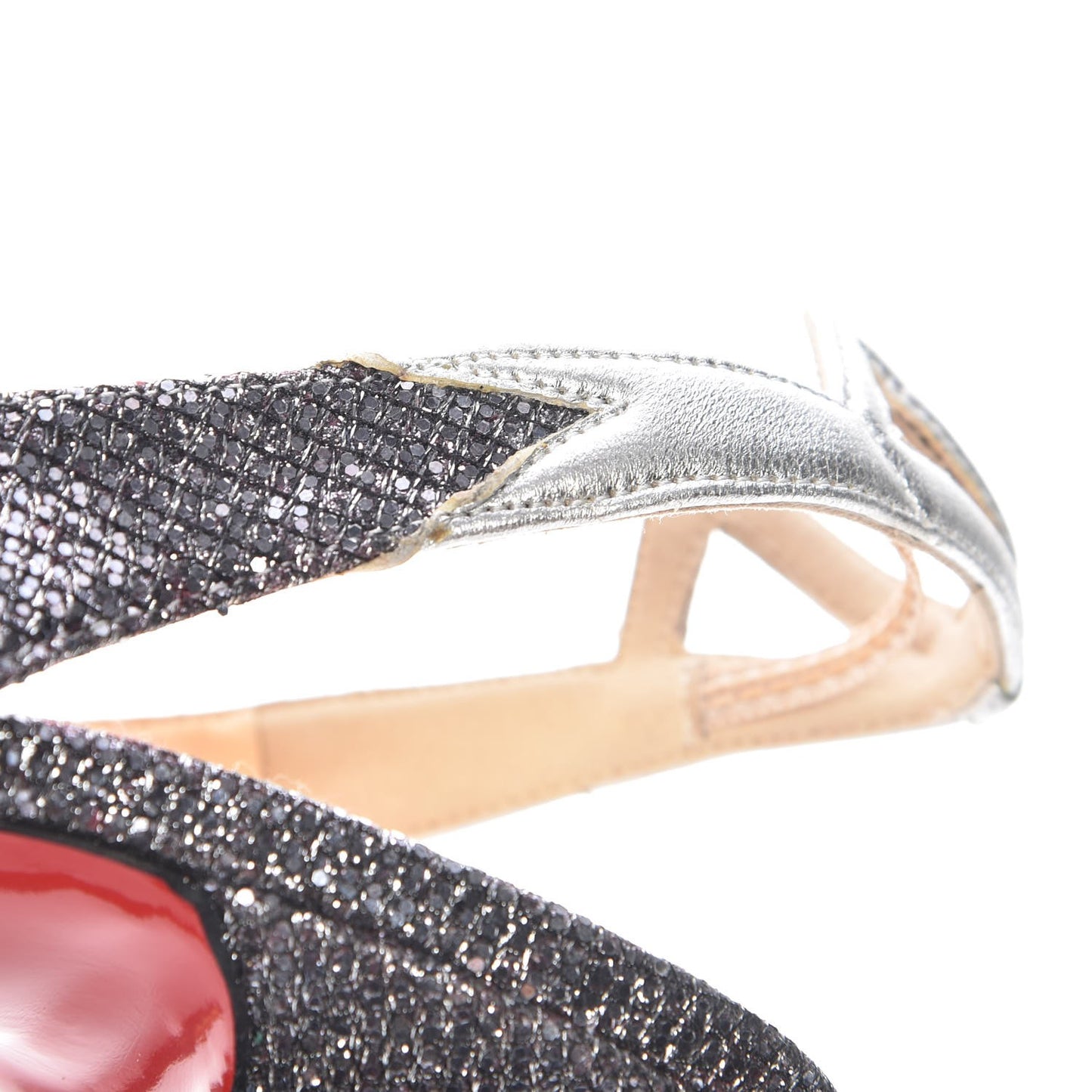 Glitter Back2 85 Slingback Pumps 38 Silver