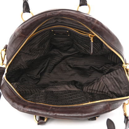 Prada Glace Calf Large Dome Satchel Moro 5 of 16
