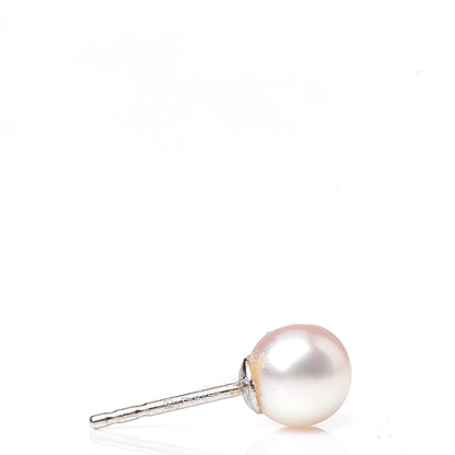 Mikimoto 18K White Gold 6-6.5mm AAA Pearl Stud Earrings 4 of 4