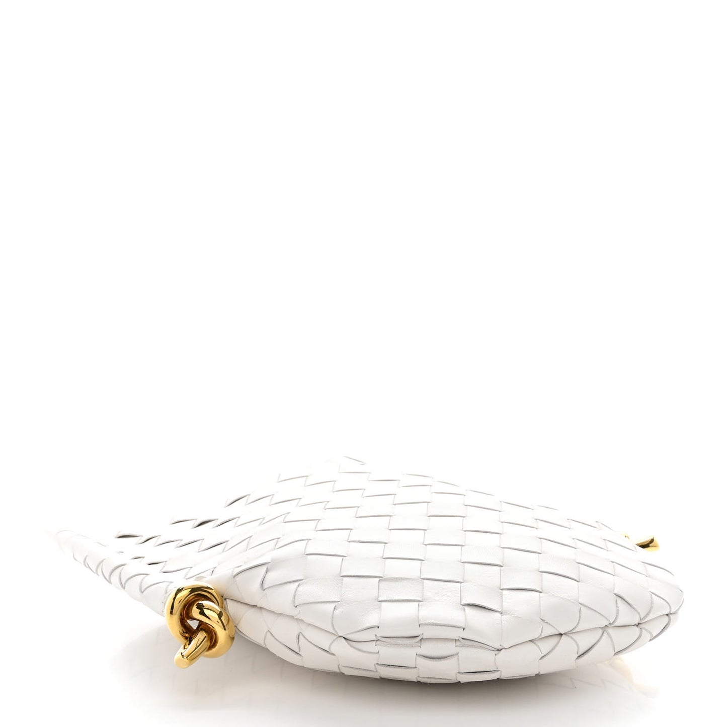 Nappa Intrecciato Small Solstice Hobo White