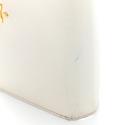 Prada Saffiano Metal Compact Wallet Talco 20 of 24