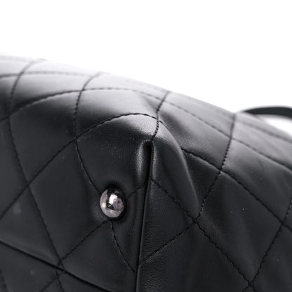 Chanel Sheepskin Quilted Chain Handle Large Shopping Tote Black 11 of 24