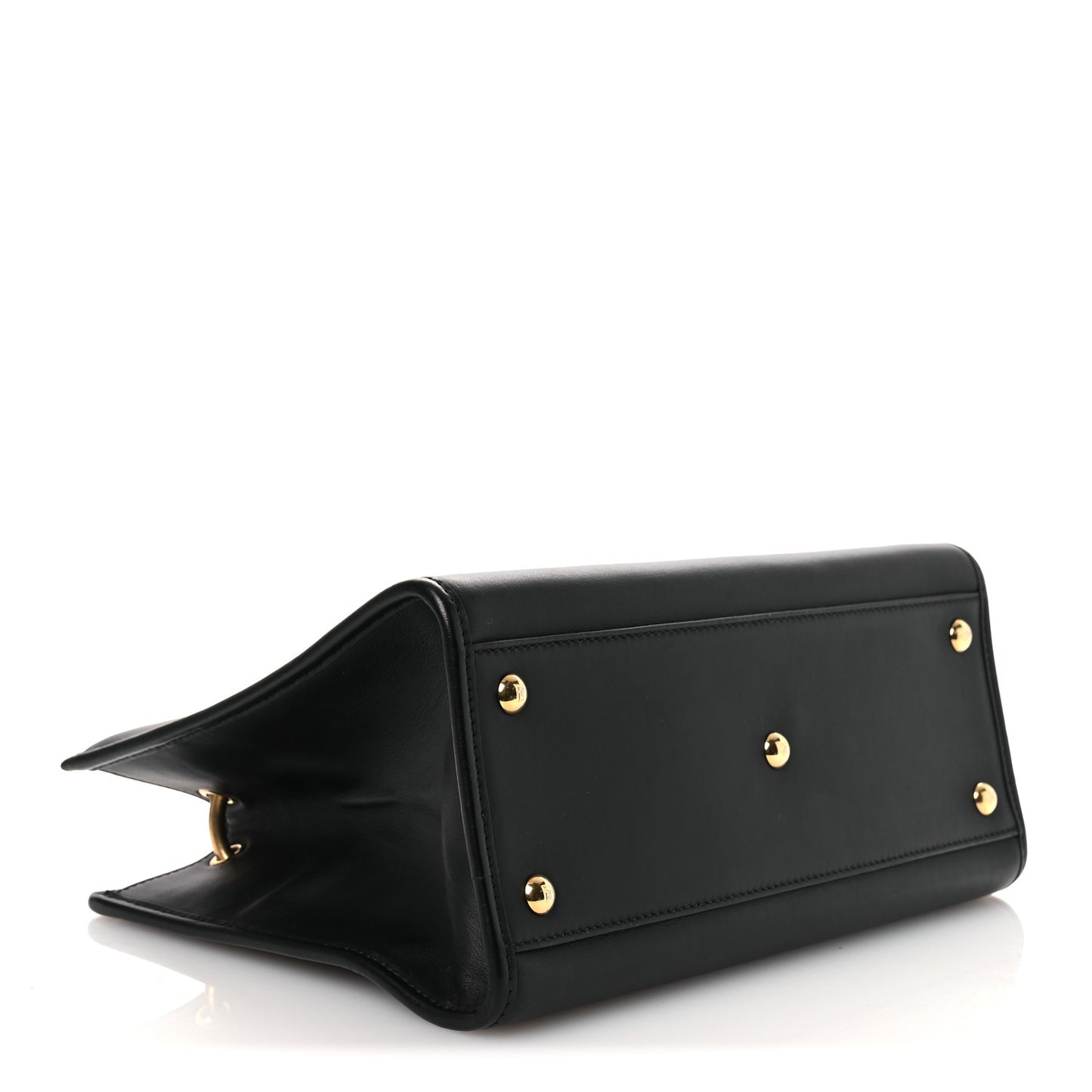 Vitello Century F is Fendi FF 1974 Embossed Small Runaway Satchel Black Maya