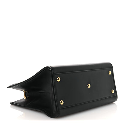 Fendi Vitello Century F is Fendi FF 1974 Embossed Small Runaway Satchel Black Maya 4 of 14