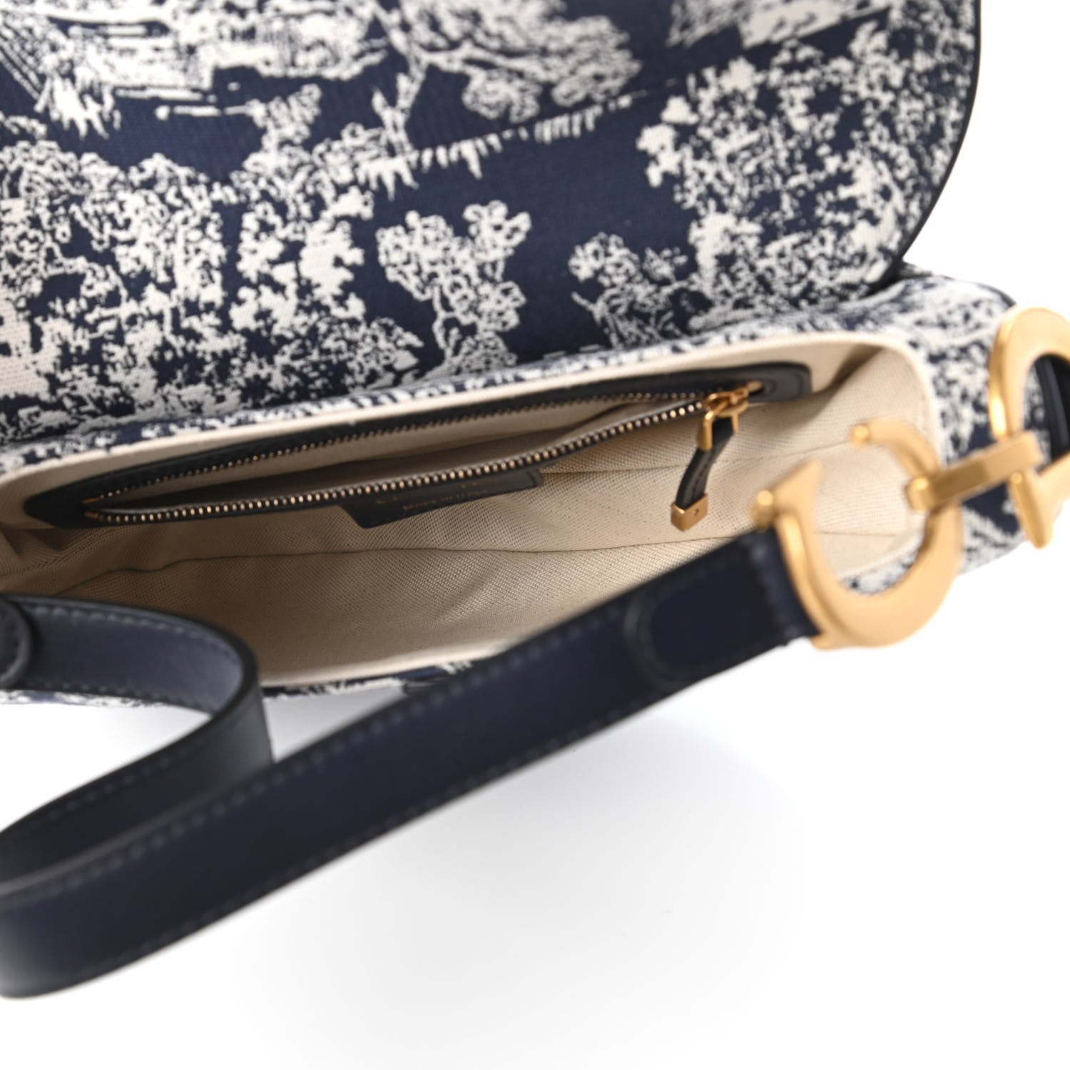 Christian Dior Canvas Embroidered Dioriviera Saddle Bag Blue 5 of 11