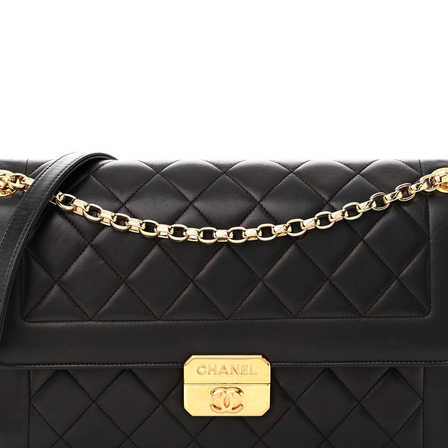 Chanel Lambskin Quilted Large Chic With Me Flap Black 8 of 12