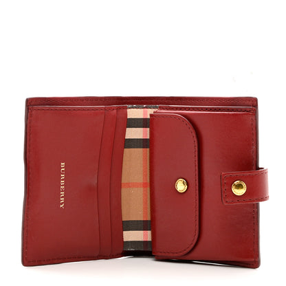 Burberry Canvas Vintage Check Coin Purse Wallet Red 5 of 9