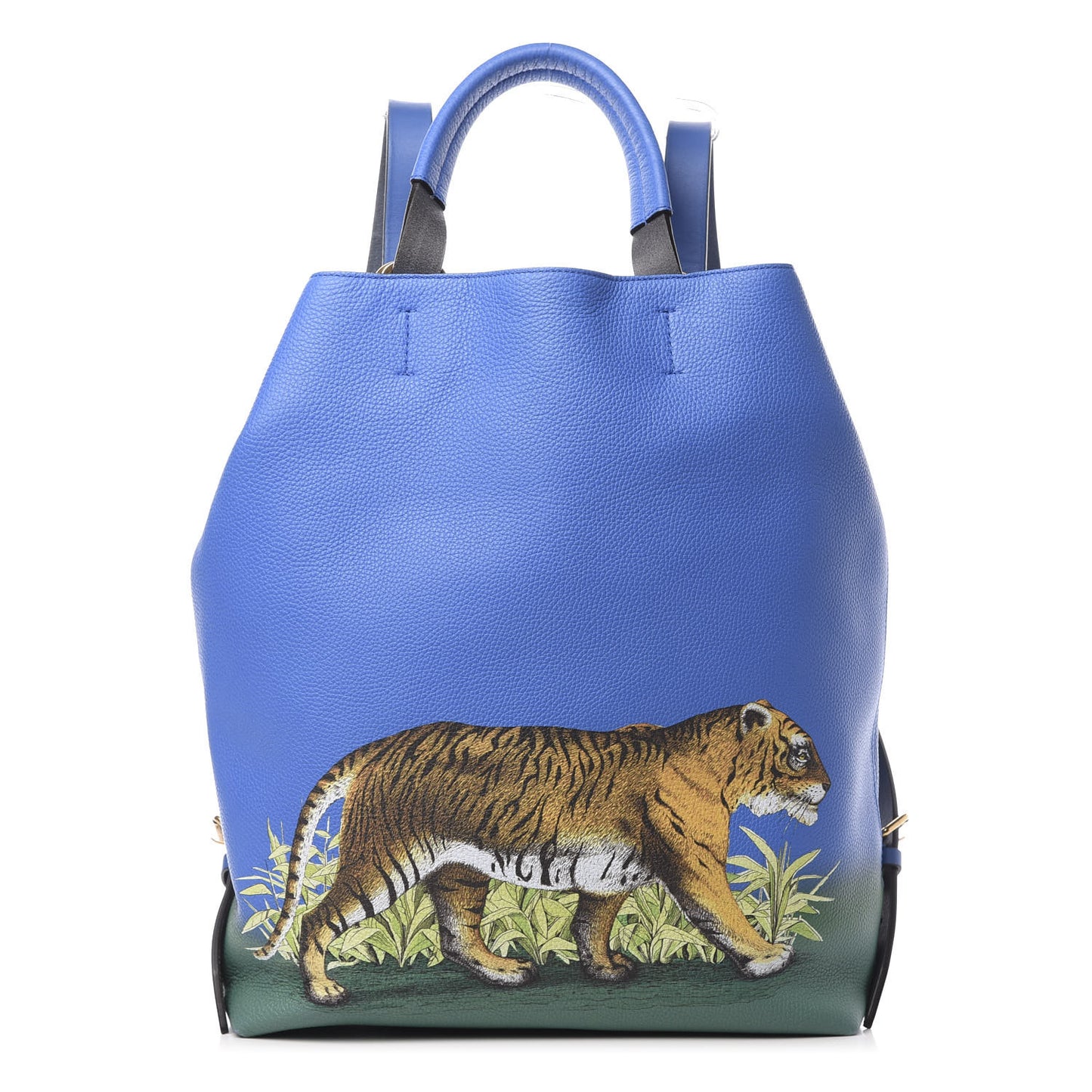 Calfskin Tiger Print Backpack Multicolor