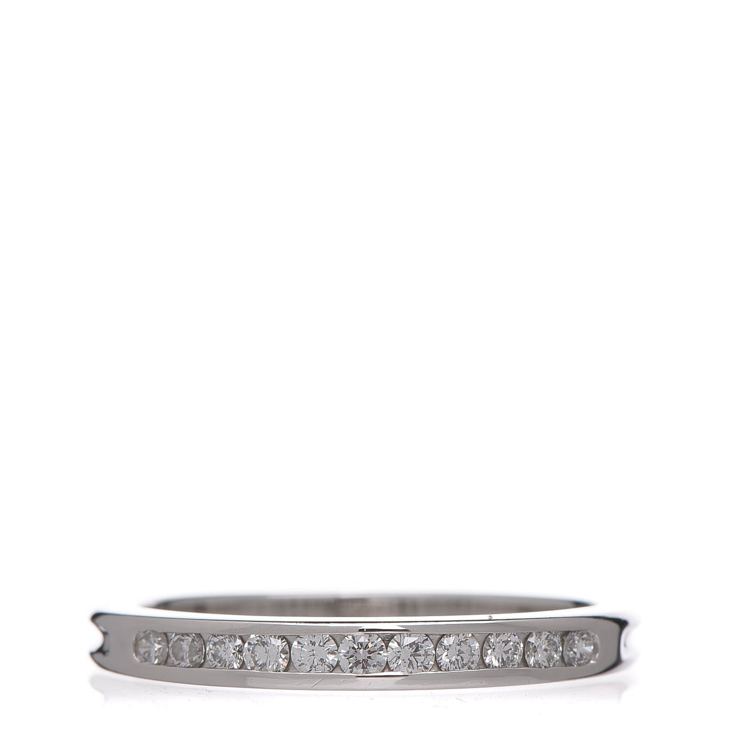 Platinum Diamond .24ctw Half Circle Wedding Band Ring 54 7