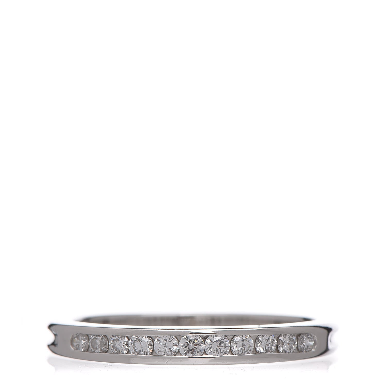 Tiffany Platinum Diamond .24ctw Half Circle Wedding Band Ring 54 7 1 of 5