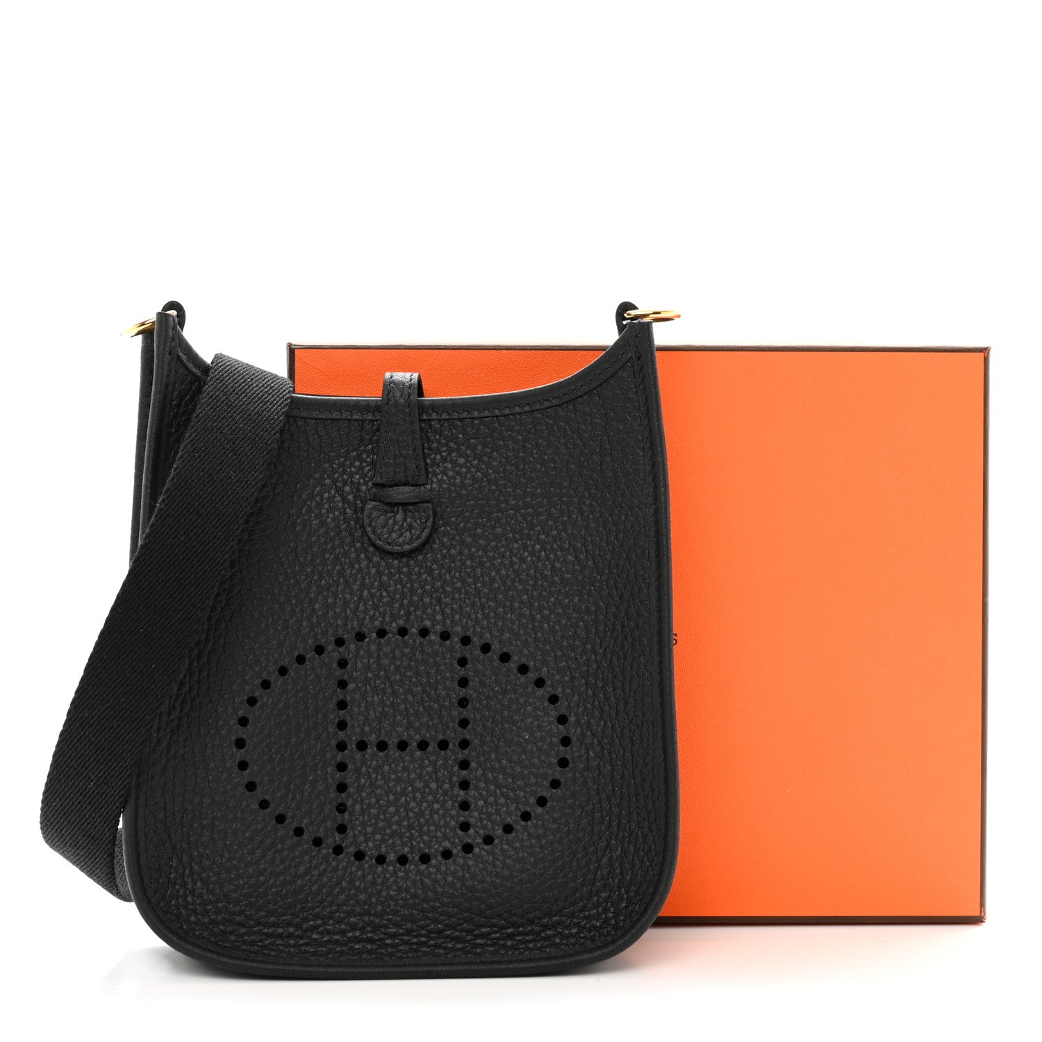 Hermes Taurillon Clemence Evelyne TPM Black 6 of 10