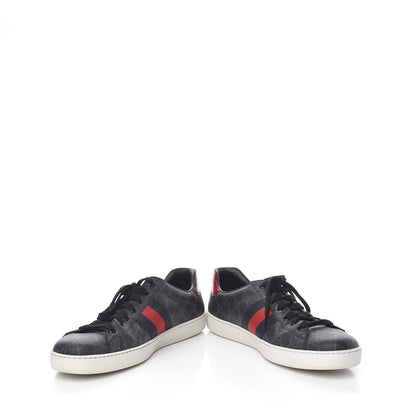 Gucci GG Supreme Monogram Ayers Web Mens New Ace Sneakers 11 Black 6 of 16