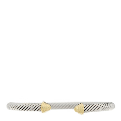 David Yurman Sterling Silver 14K Yellow Gold 5mm Cable Classics Bracelet 1 of 3