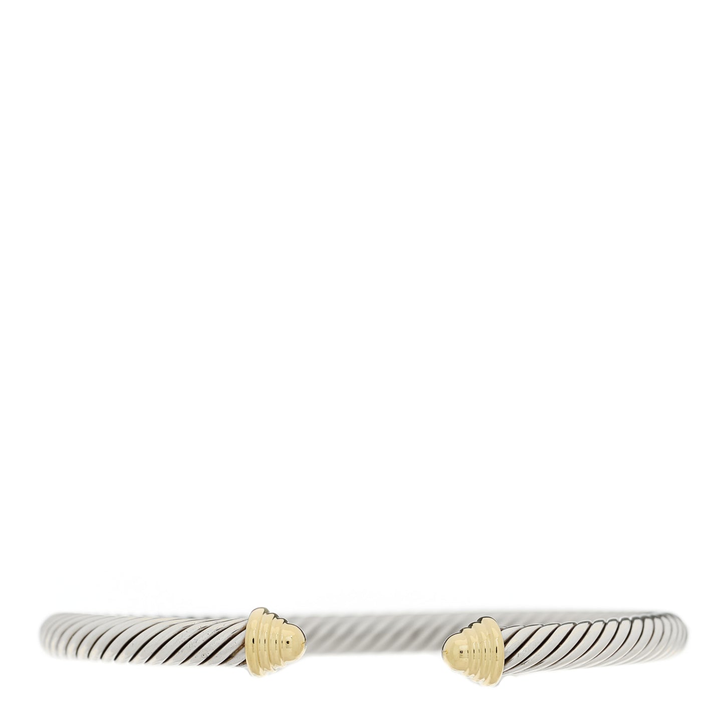 Sterling Silver 14K Yellow Gold 5mm Cable Classics Bracelet