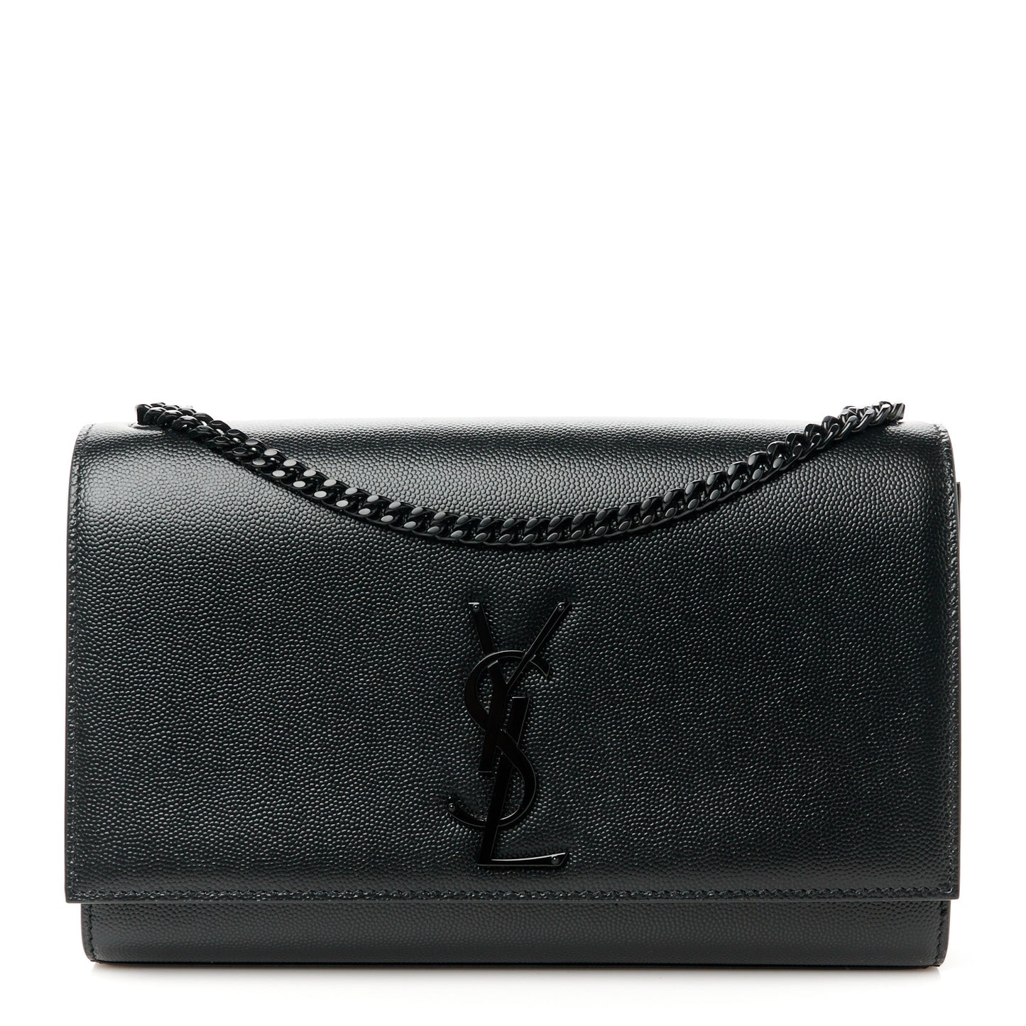 Grain De Poudre Medium Classic Monogram Monochrome Kate Satchel Black