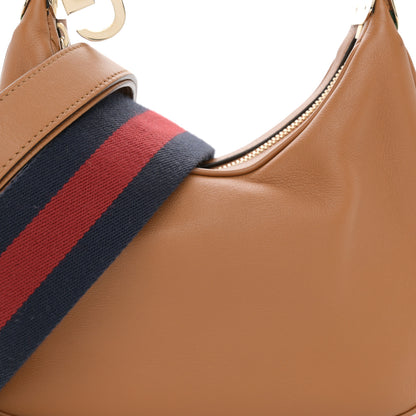 Gucci Aria Calfskin Web Small Attache Shoulder Bag Orange 8 of 11