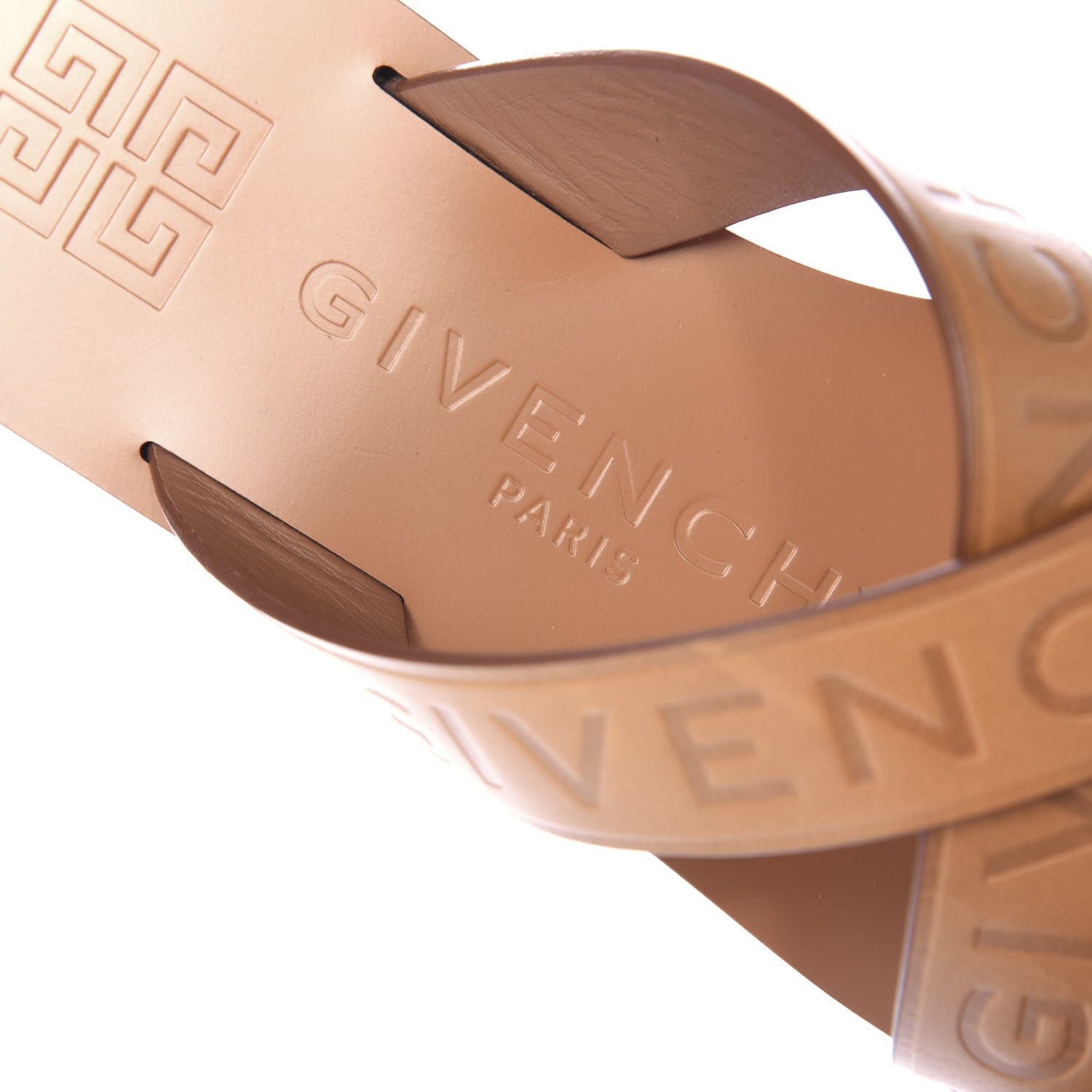 Givenchy Calfskin Logo Strap Sandals 36 Brown 9 of 10