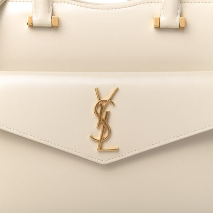 Saint Laurent Shiny Calfskin Small Uptown Tote Porcellana 9 of 9