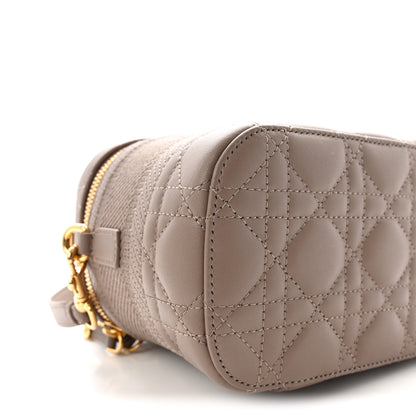 Christian Dior Lambskin Cannage Small Diortravel Vanity Case Warm Taupe 8 of 9