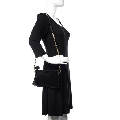 Burberry Patent London Peyton Crossbody Clutch Bag Black 2 of 14