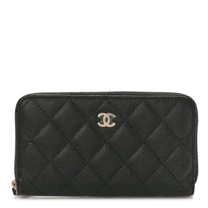 Chanel Caviar Quilted Medium Zip Around Wallet Black 1 of 8