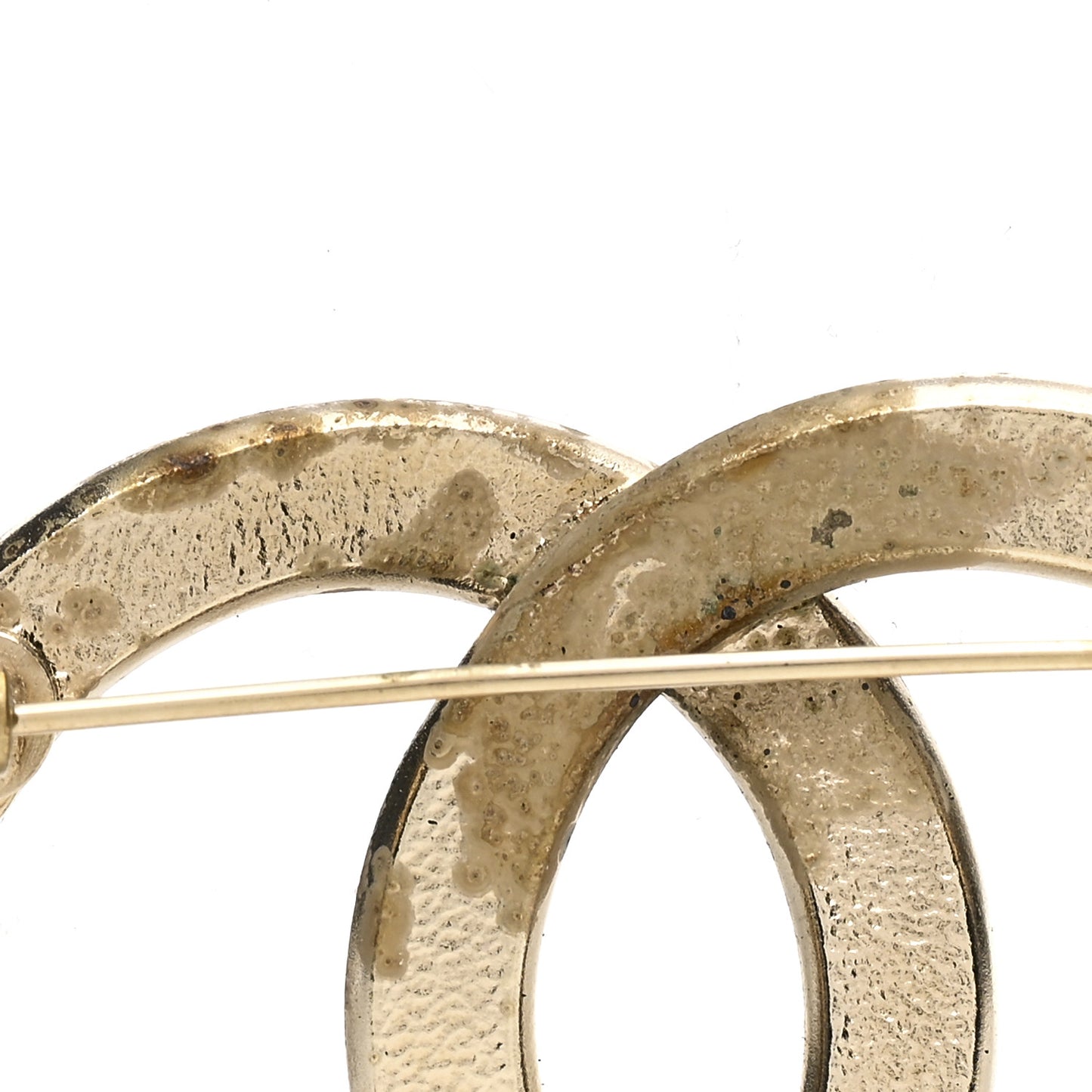 Resin CC Brooch Gold Red Blue