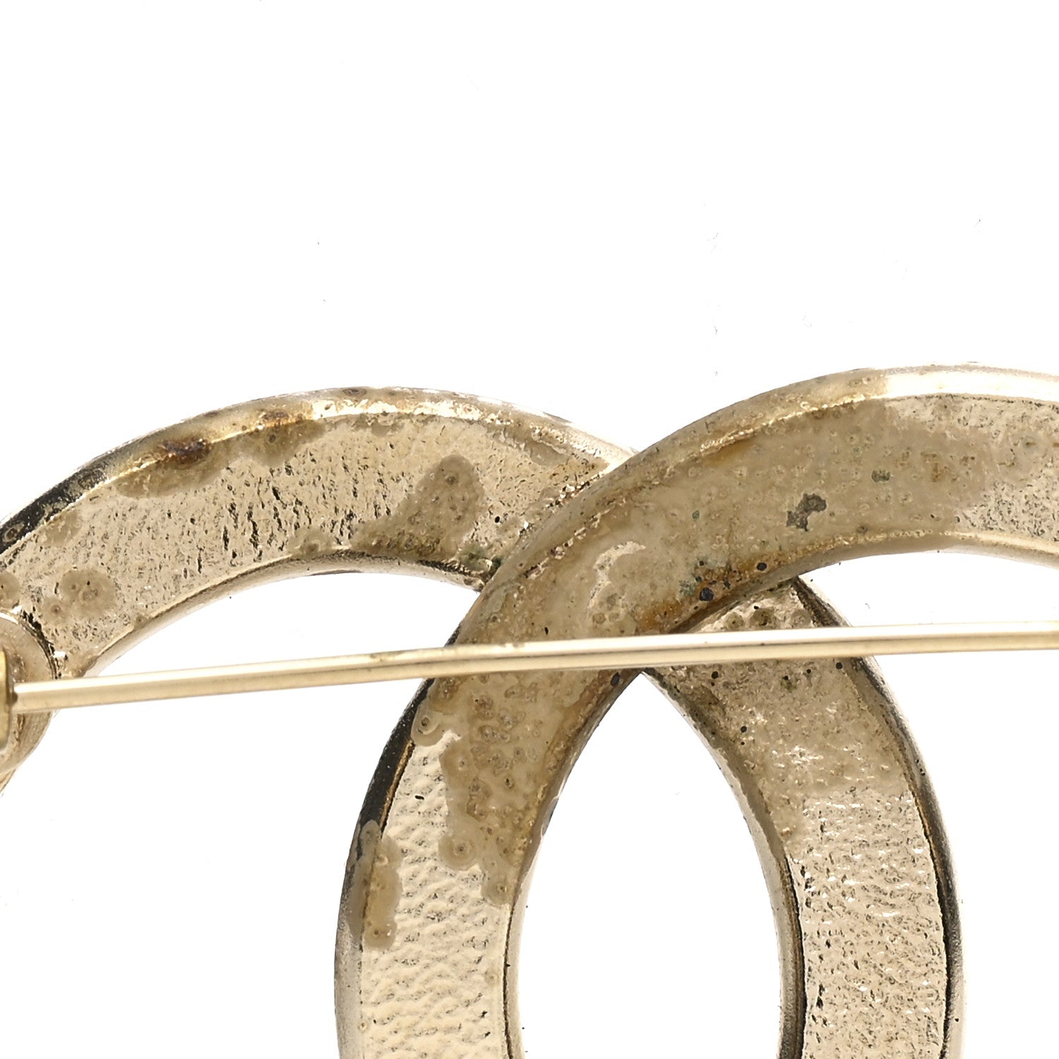 Chanel Resin CC Brooch Gold Red Blue 3 of 4