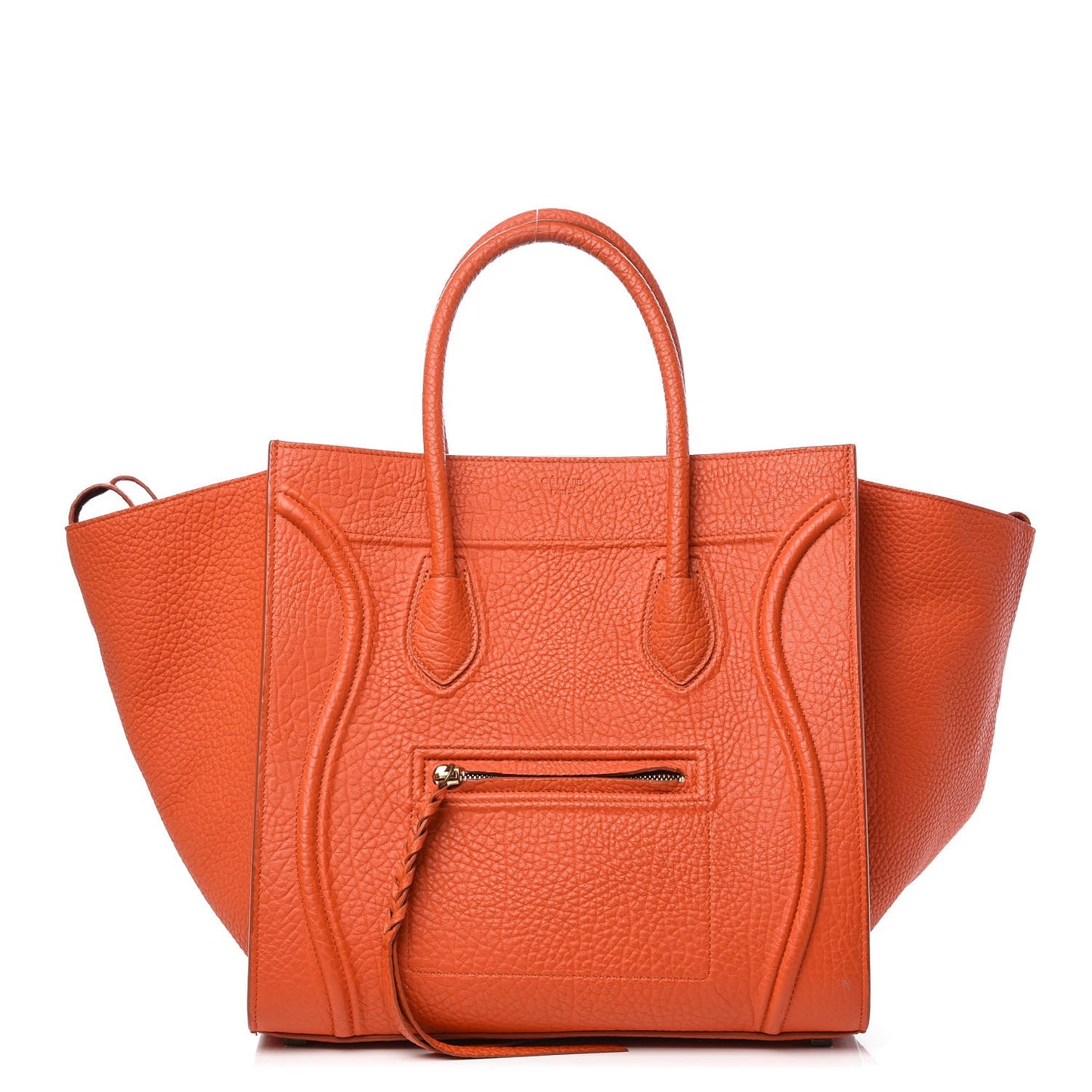 Bullhide Calfskin Medium Phantom Luggage Burnt Orange