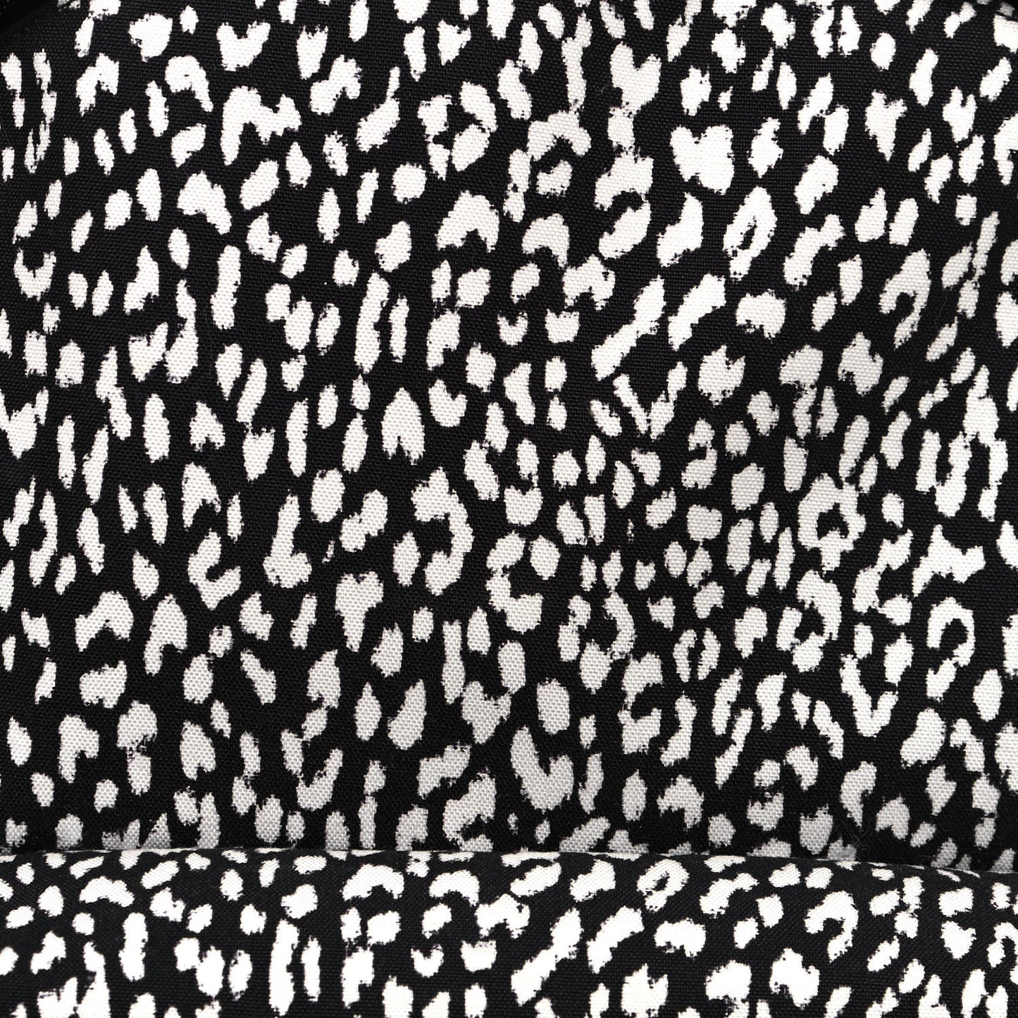 Canvas Leopard Print City Backpack Black White