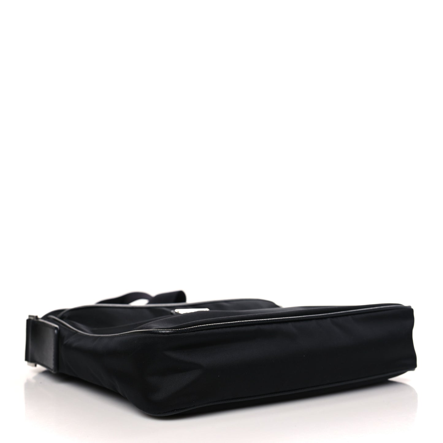 Tessuto Nylon Saffiano Messenger Bag Black