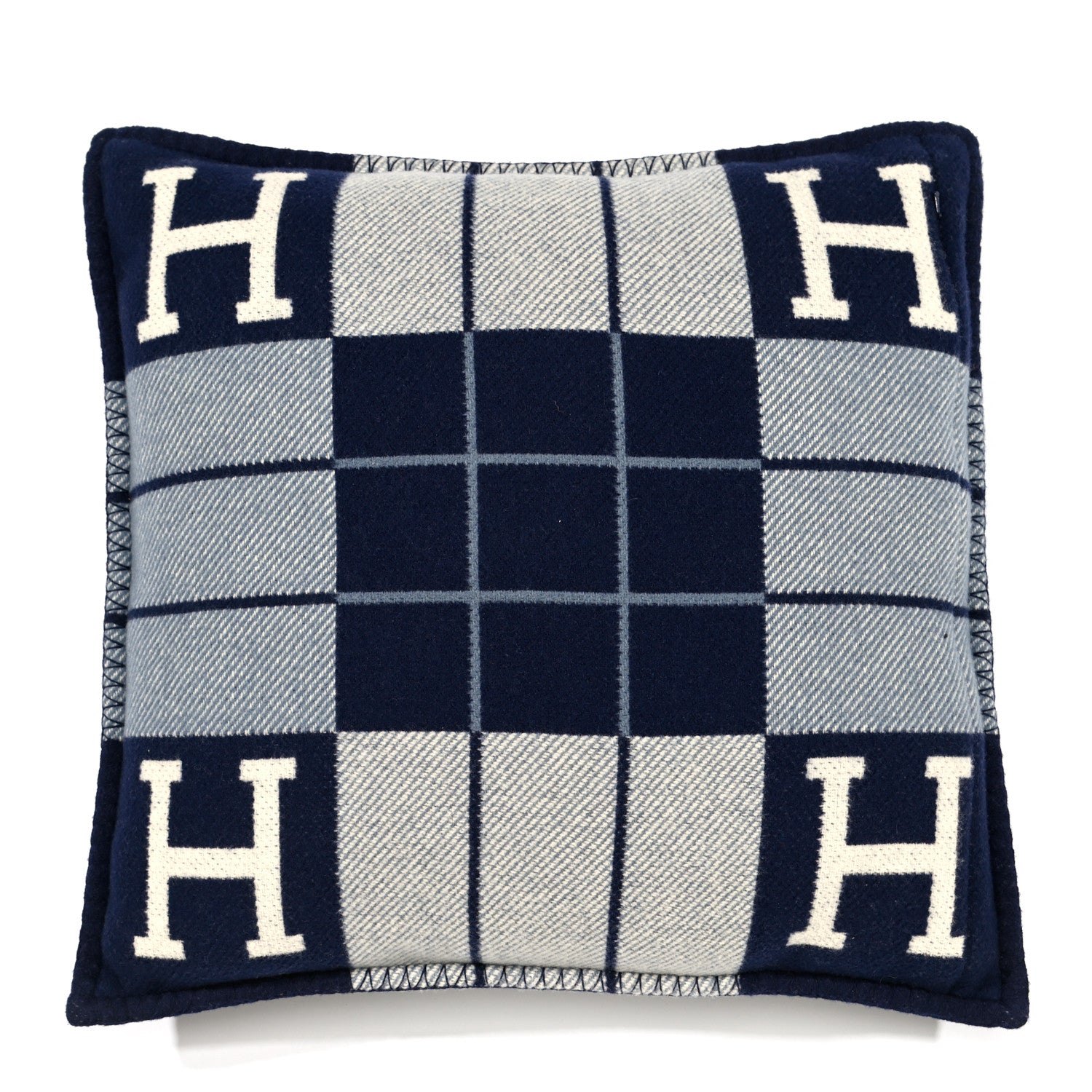 Hermes Wool Cashmere Avalon III Pillow PM Ecru Caban 2 of 3