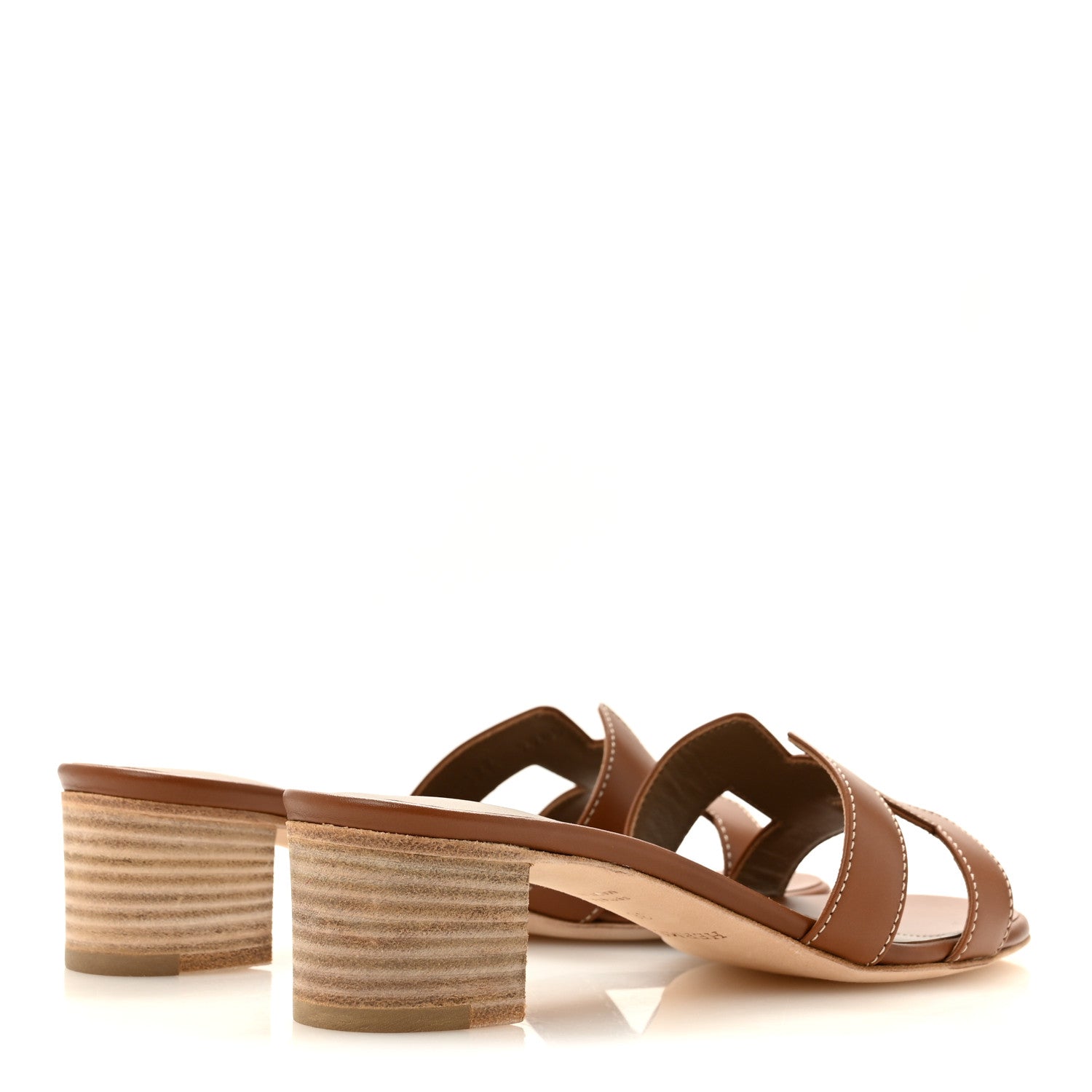 Hermes Calfskin Oasis Sandals 36 Gold 5 of 10