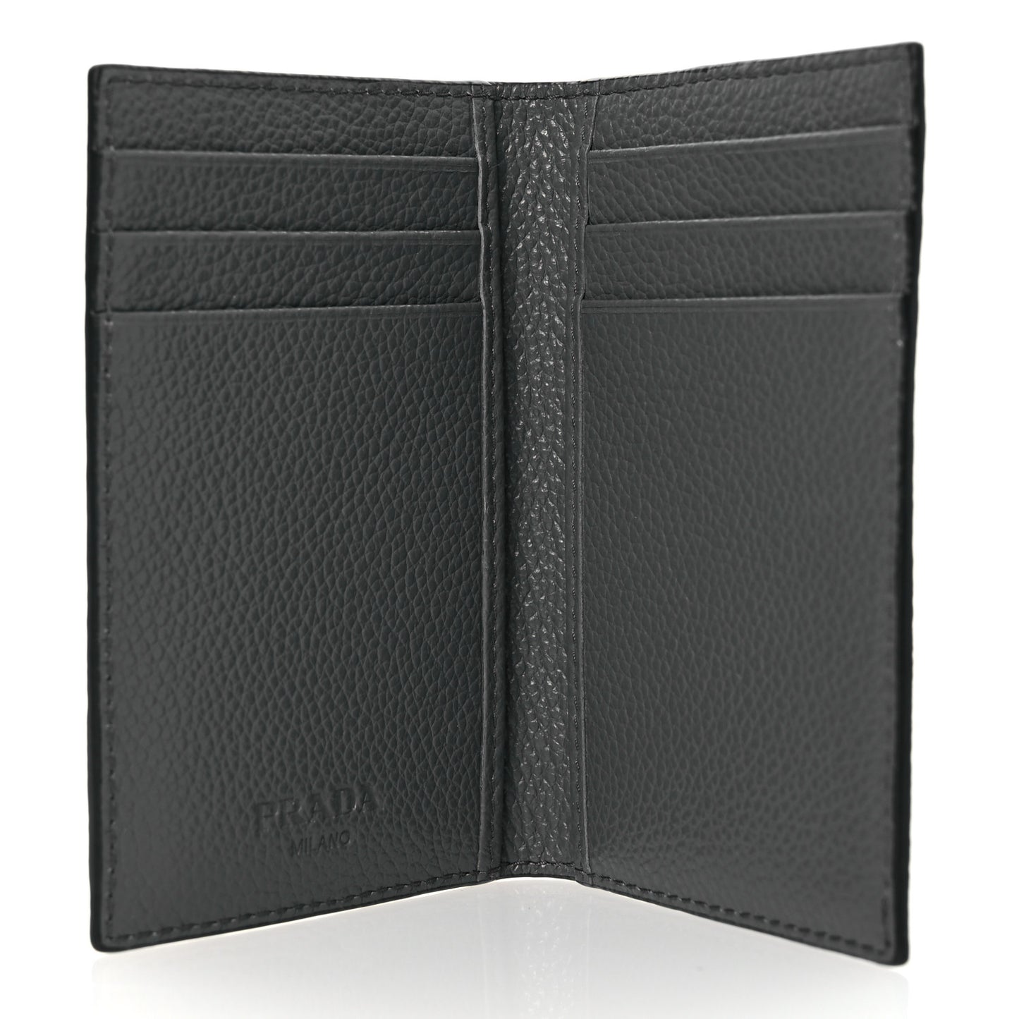 Vitello Micro Grain Card Holder Black Mercurio