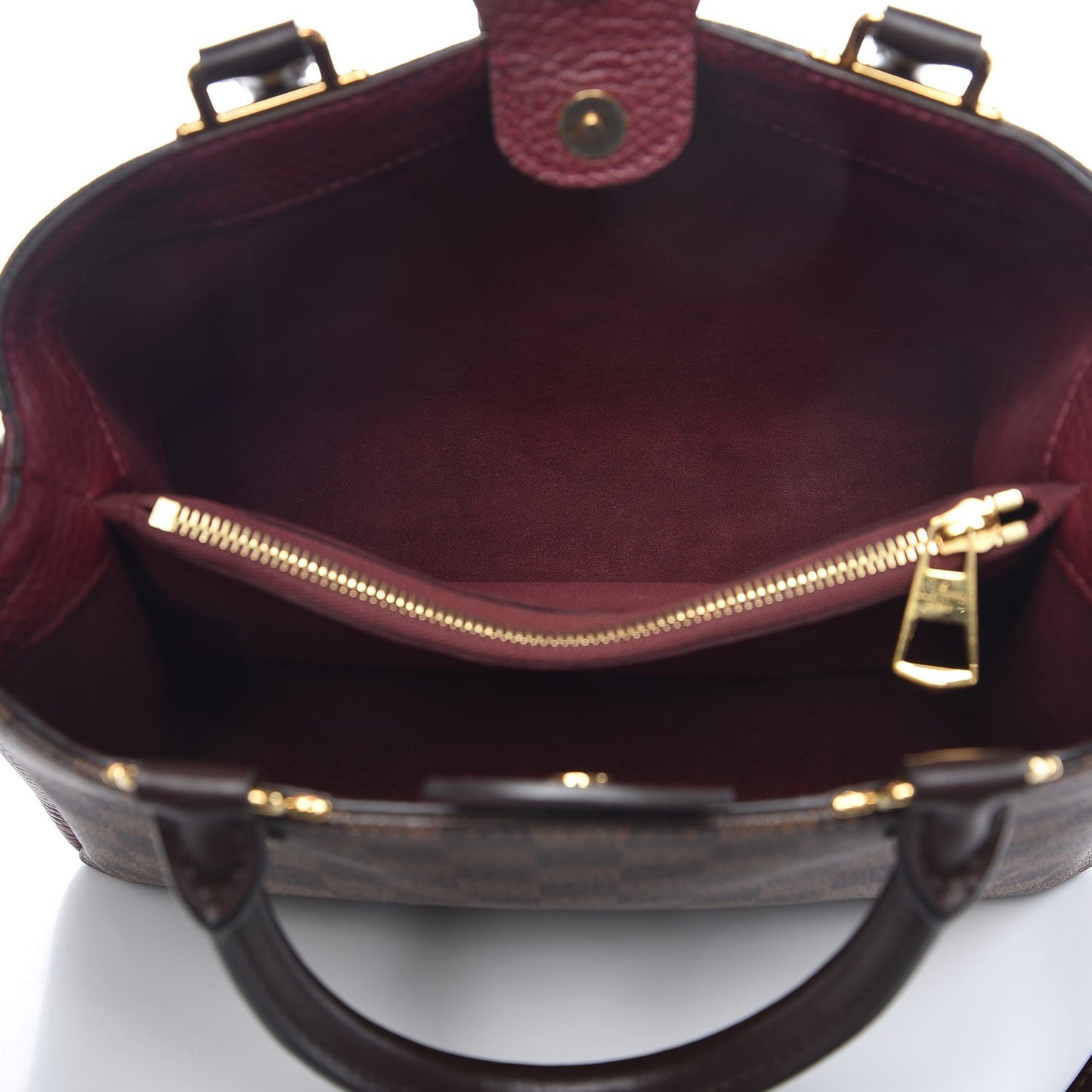 Damier Ebene Cuir Taurillon Brittany Bordeaux