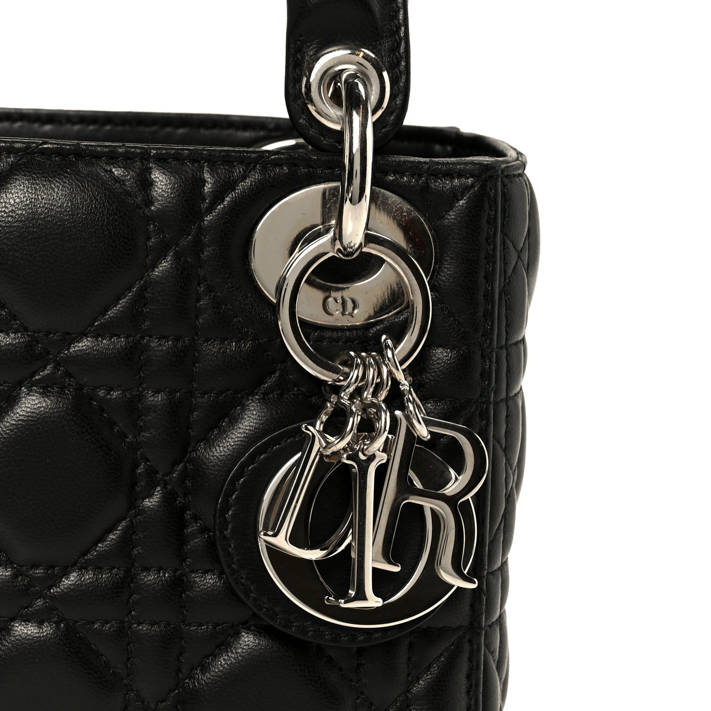 Lambskin Cannage Mini Lady Dior Black