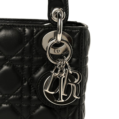 Christian Dior Lambskin Cannage Mini Lady Dior Black 8 of 10