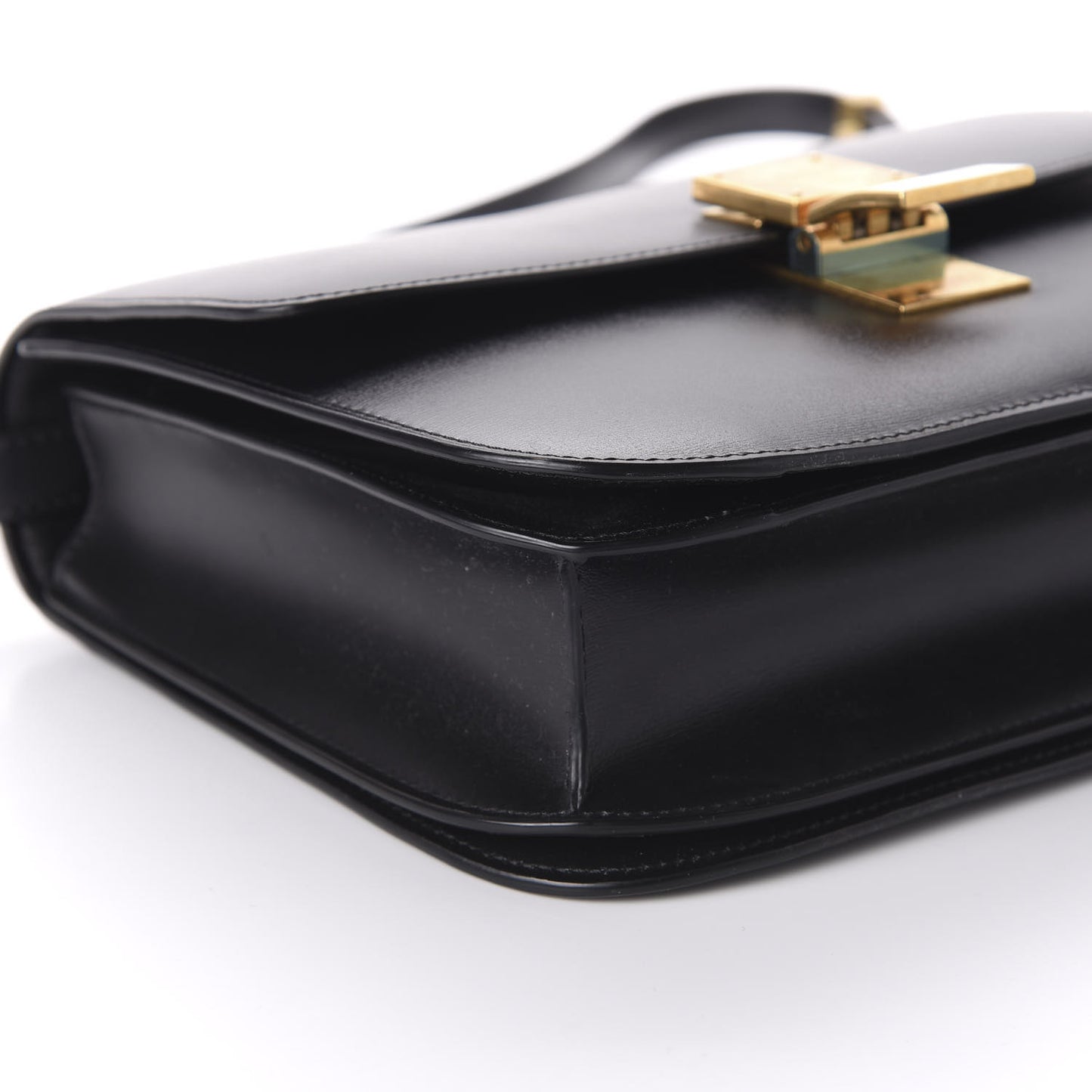 Box Calfskin Medium Classic Box Flap Bag Black