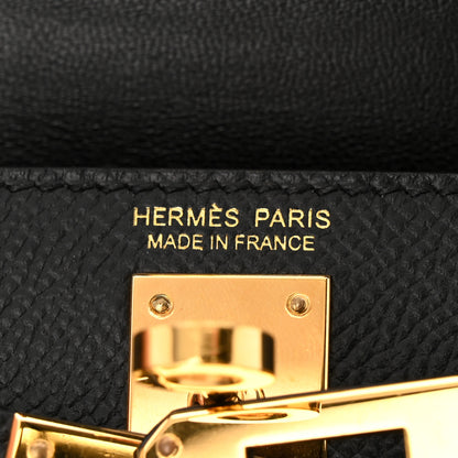 Hermes Epsom Mini Kelly Sellier 20 Black 6 of 11