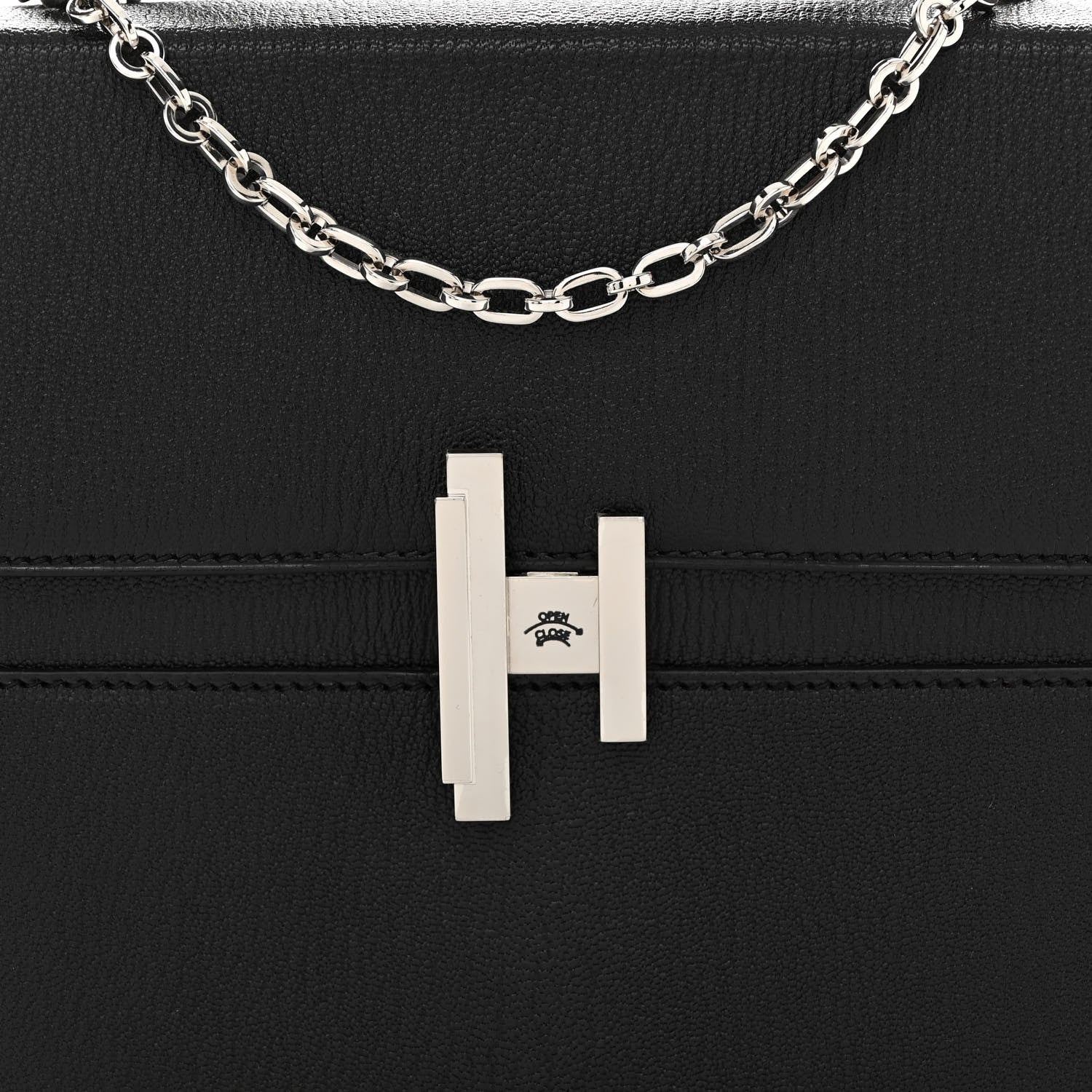 Hermes Chevre Chamkila Cinhetic Boxy Top Handle Bag Black 8 of 11