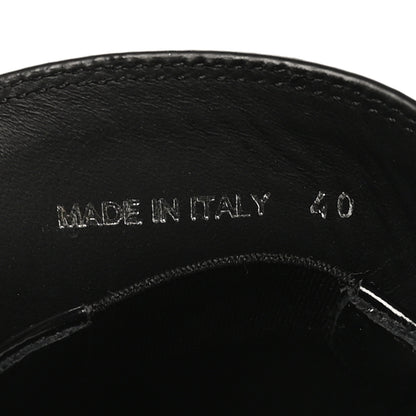 Prada Spazzolato Metal Triangle Logo 50mm Loafers 40 Black 8 of 9