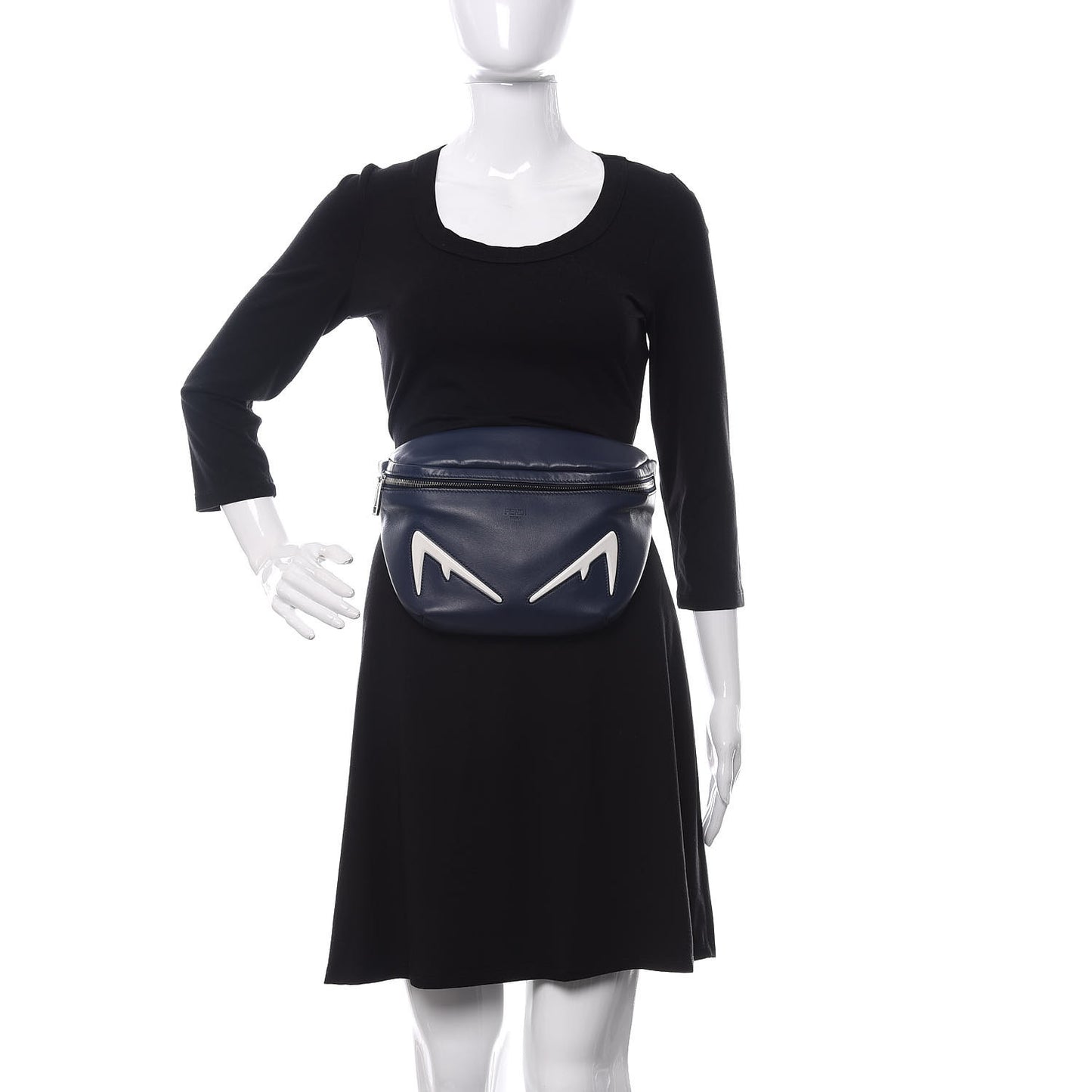 Vitello Grace Light Century Devil Eyes Belt Bag Navy White