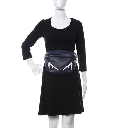 Fendi Vitello Grace Light Century Devil Eyes Belt Bag Navy White 2 of 12